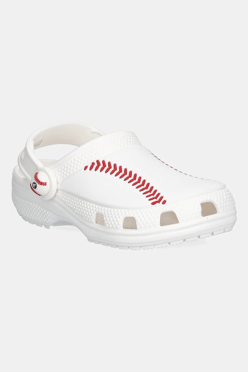 Detské šľapky Crocs CLASSIC BASEBALL CLOG T biela farba, 210022