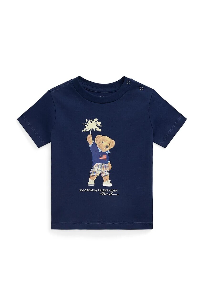 Bavlnené tričko Polo Ralph Lauren tmavomodrá farba, 320979103001