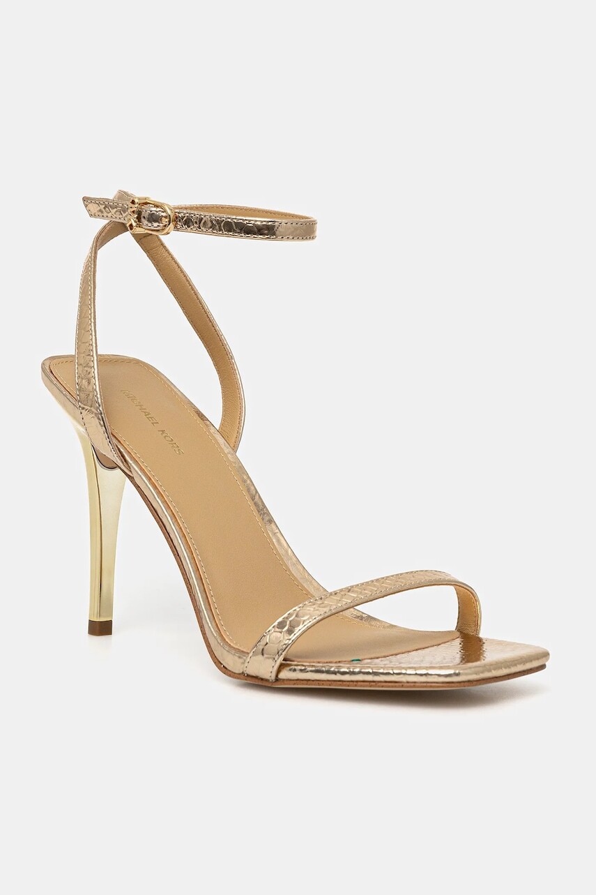 Kožené sandále MICHAEL Michael Kors Liana zlatá farba, 40T5LNHS1M.740