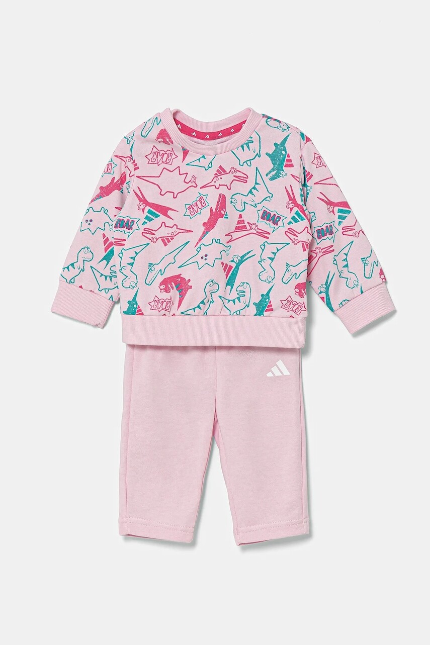 Detská tepláková súprava adidas ružová farba, JW2405