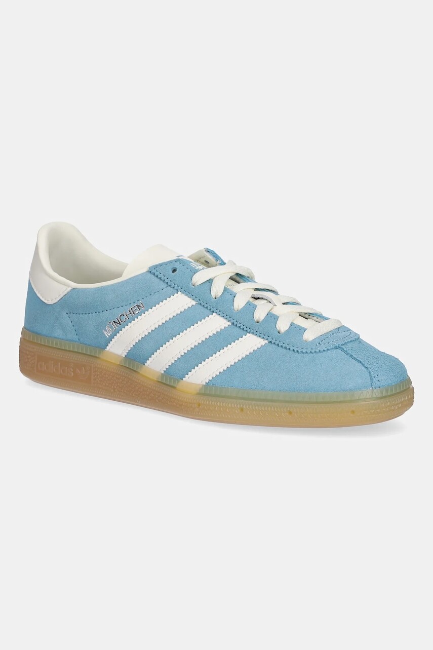 Semišové tenisky adidas Originals Muenchen tyrkysová farba, JS3991