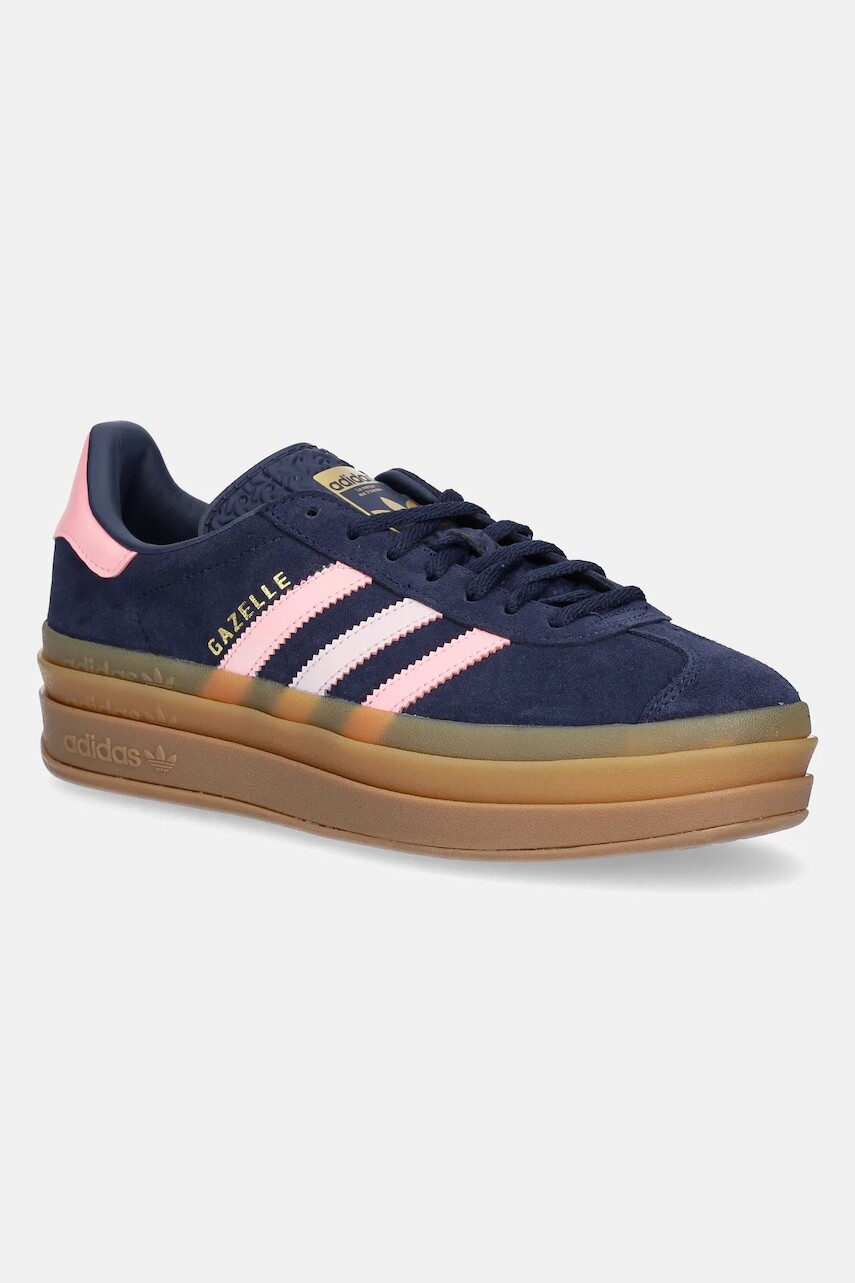 Semišové tenisky adidas Originals GAZELLE BOLD tmavomodrá farba, JR5951