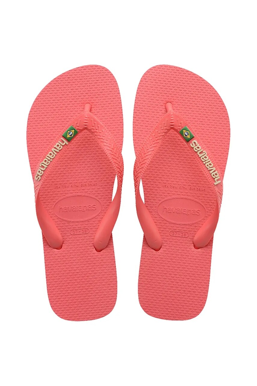 Šľapky Havaianas HAV. BRASIL LOGO TROPICAL oranžová farba, 4110850.9260