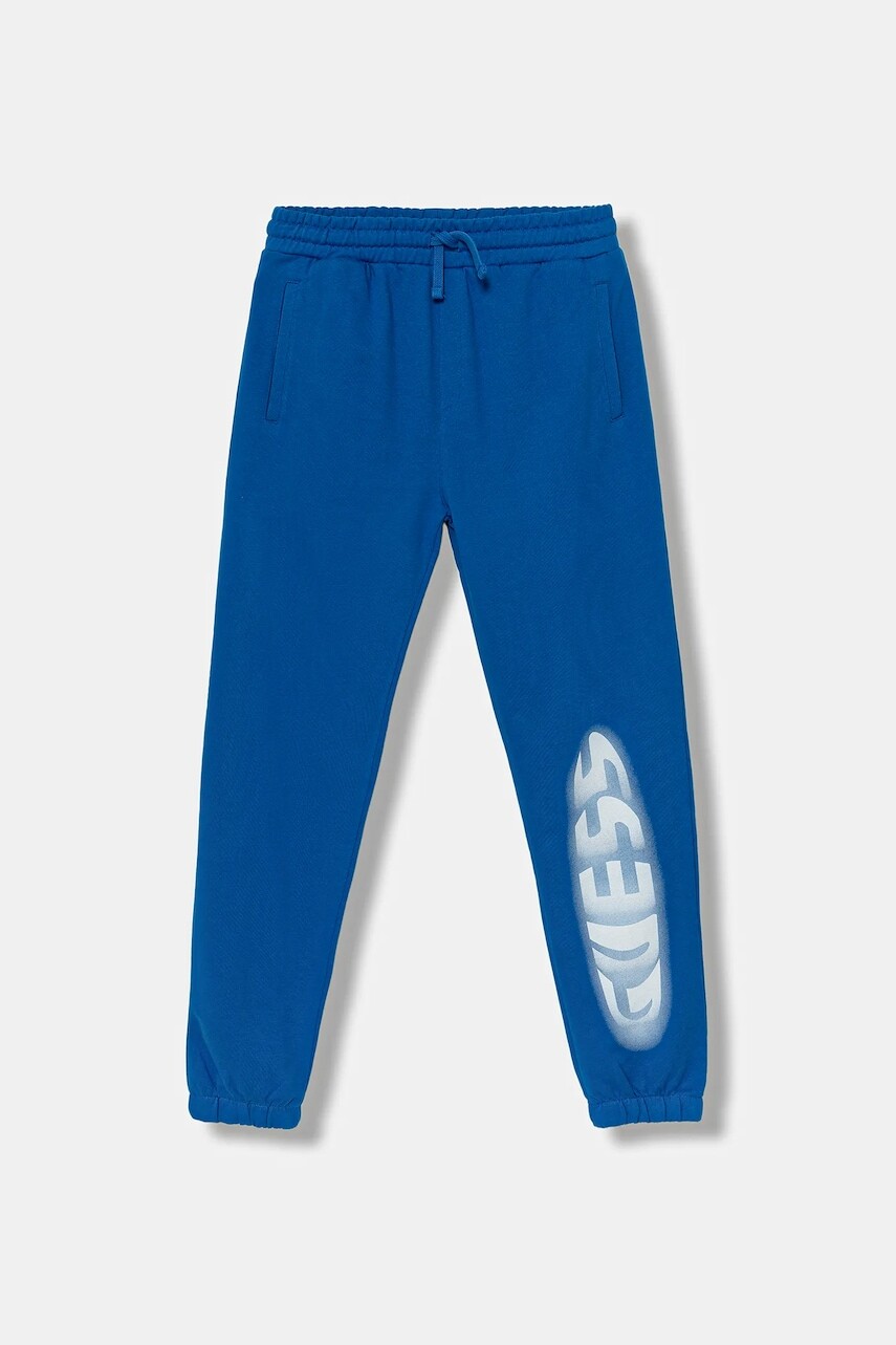 Detské bavlnené tepláky Guess s potlačou, L5YQ11 KAD74
