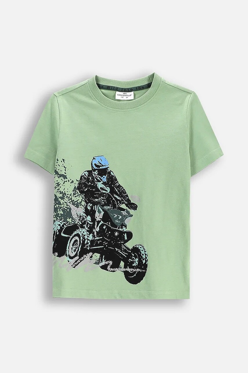 Tričko Coccodrillo zelená farba, WILD SAFARI BOY KIDS
