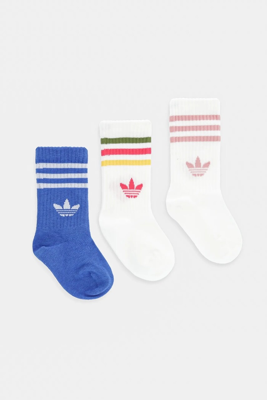 Detské ponožky adidas Originals 3-pak modrá farba, JW0331