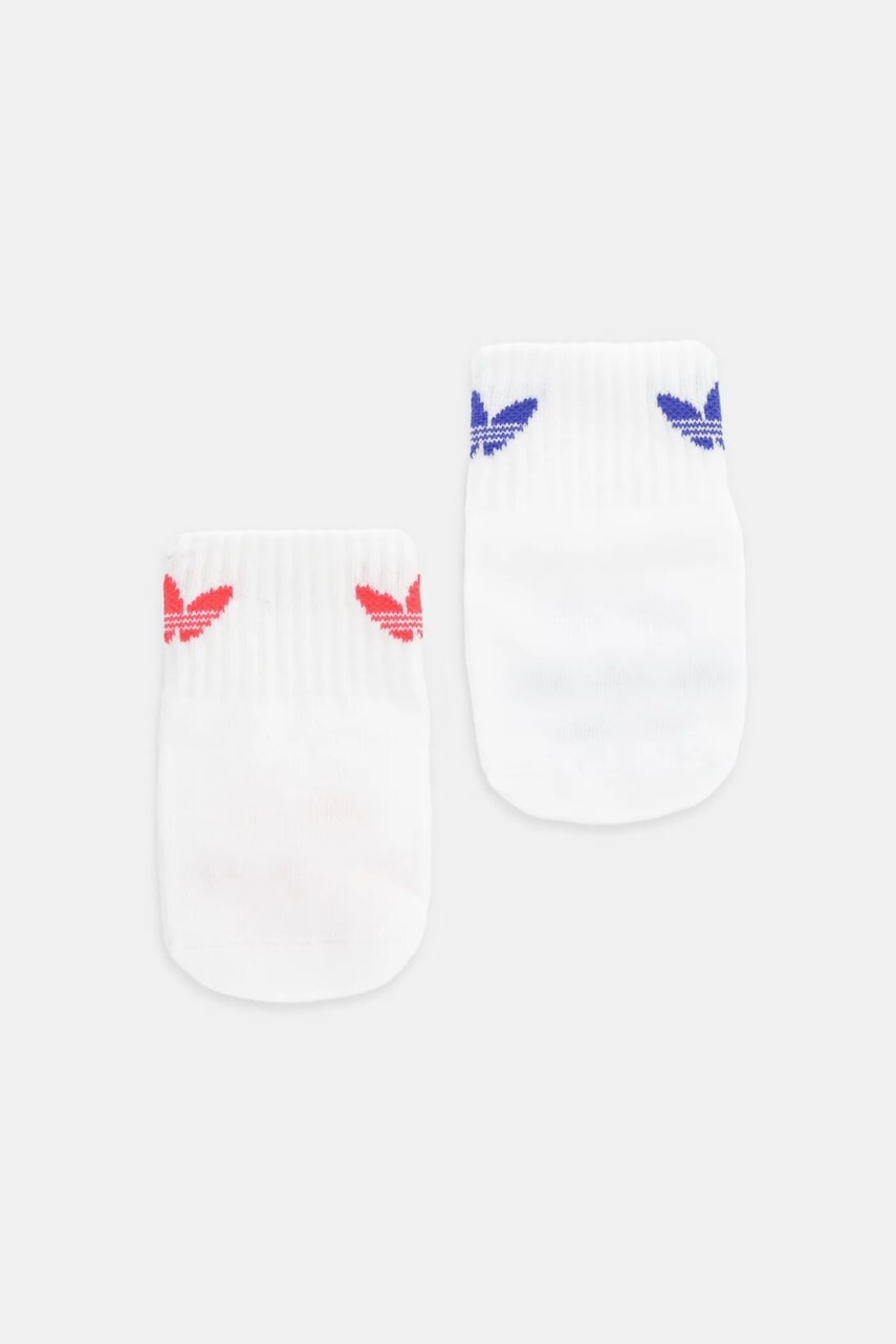 Detské ponožky adidas Originals 2-pak biela farba, JW0308