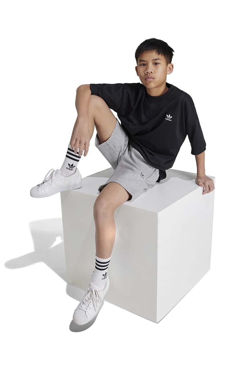 Detské bavlnené tričko adidas Originals TEE čierna farba, jednofarebné, IW3507