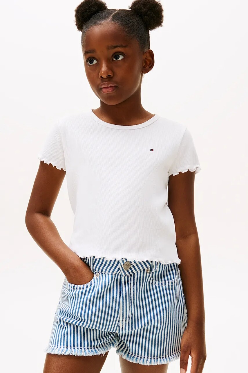 Detské tričko Tommy Hilfiger biela farba, KG0KG08590