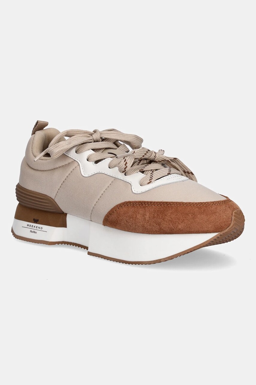 Tenisky Weekend Max Mara Zambra béžová farba, 2525766014600