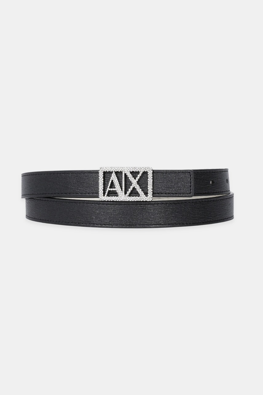 Obojstranný opasok Armani Exchange čierna farba, XW001602 AF17141