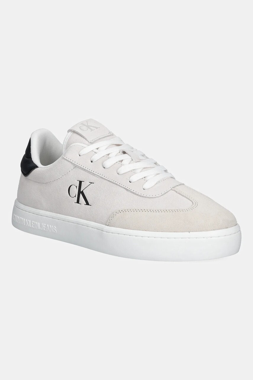 Semišové tenisky Calvin Klein Jeans CLASSIC CUPSOLE MG SU béžová farba, YM0YM01300