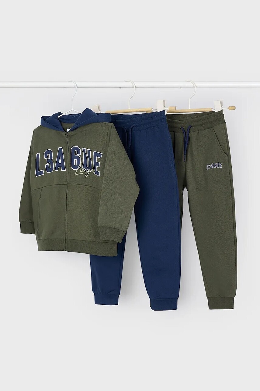 Detská tepláková súprava Mayoral zelená farba, 907