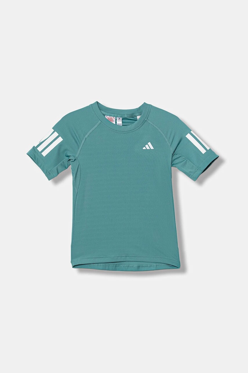Detské tričko adidas Performance tyrkysová farba, JY2861