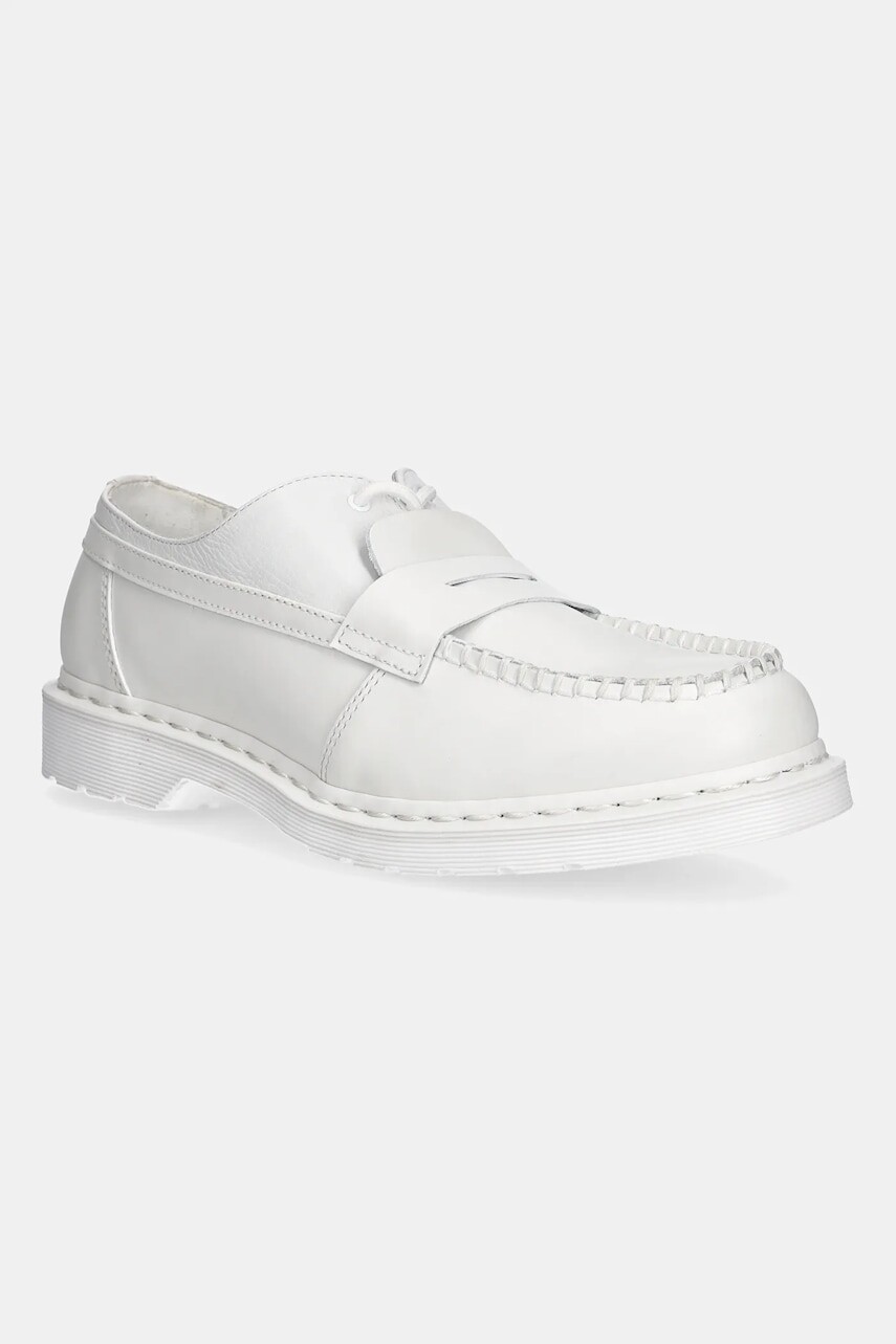 Kožené mokasíny MM6 Maison Margiela x Dr. Martens biela farba, SH3WR0005