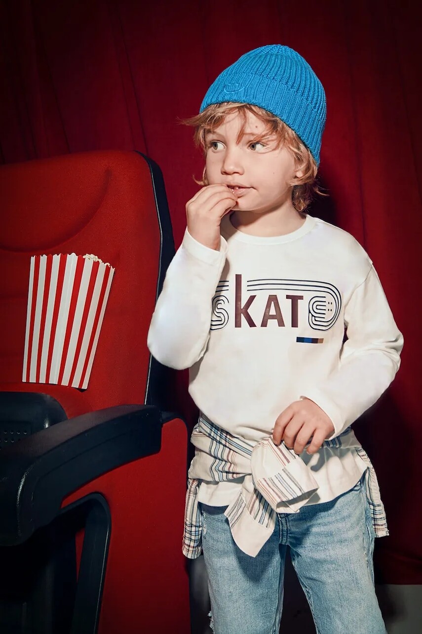 Detské tričko s dlhým rukávom Mayoral béžová farba, 4092