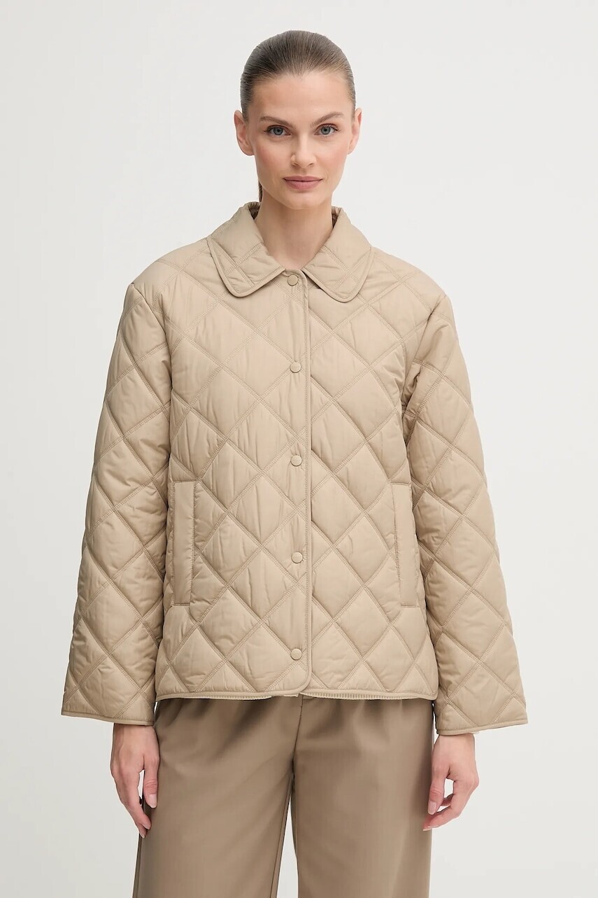 Bunda Gant béžová farba, prechodná, oversize, 4700379