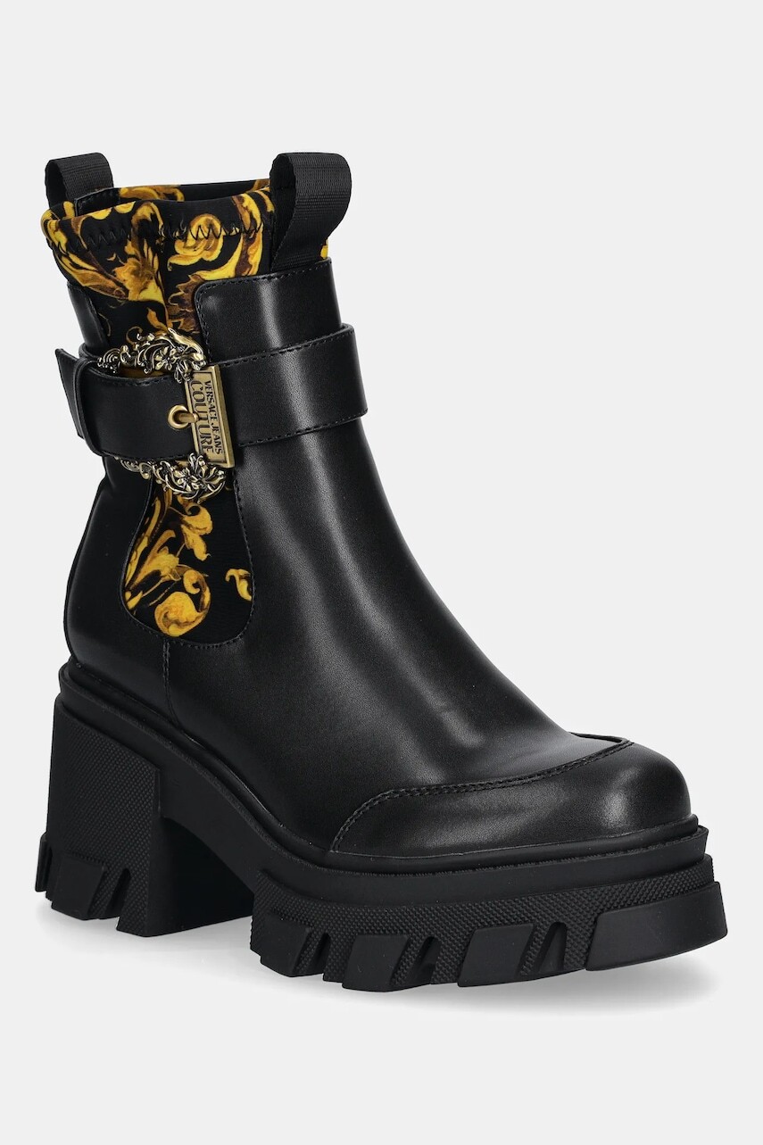 Topánky chelsea Versace Jeans Couture čierna farba, na podpätku, 79VA3S84 ZS867 G89