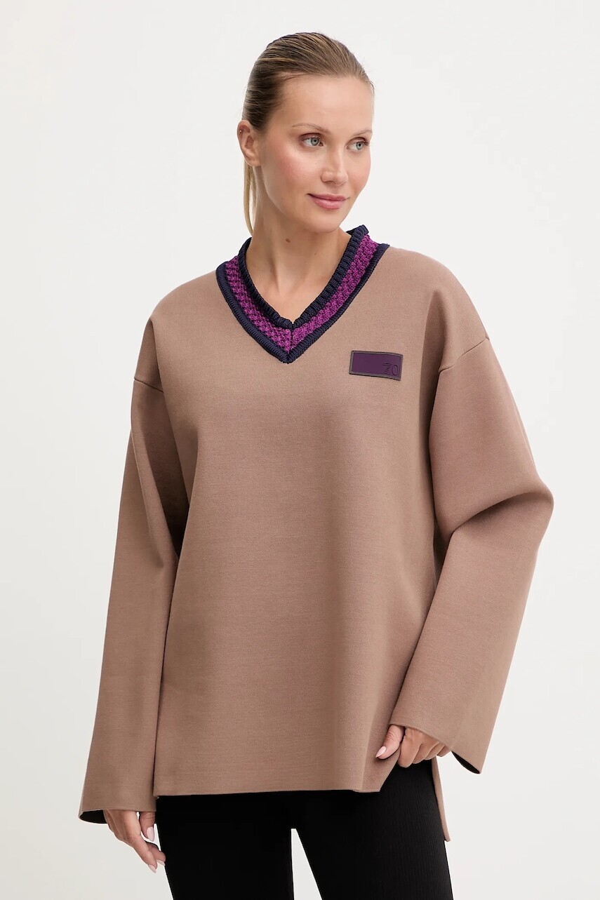 Sveter EA7 Emporio Armani béžová farba, ľahký, AF18425.7X000388