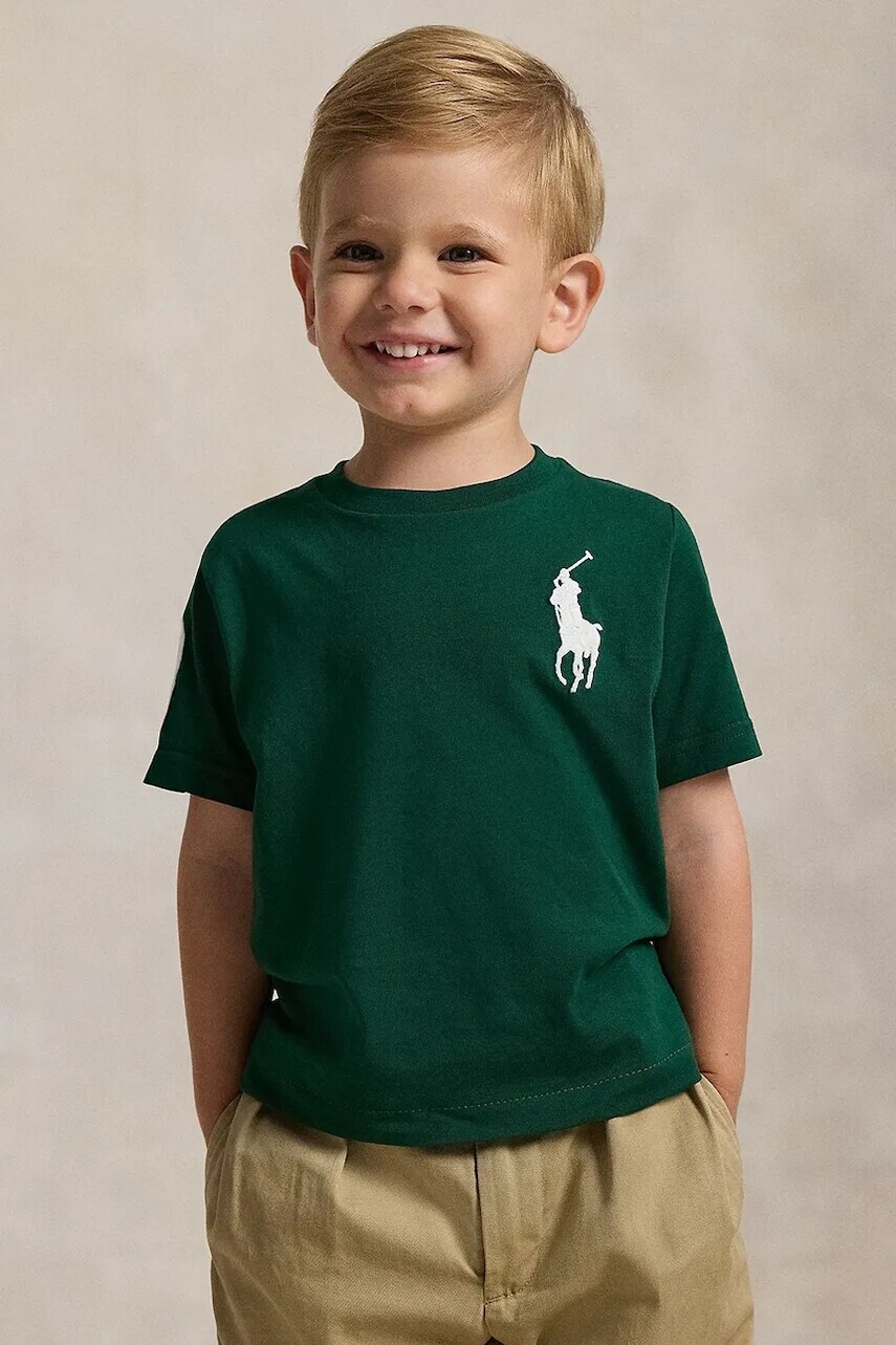 Bavlnené tričko Polo Ralph Lauren zelená farba, 322832907067