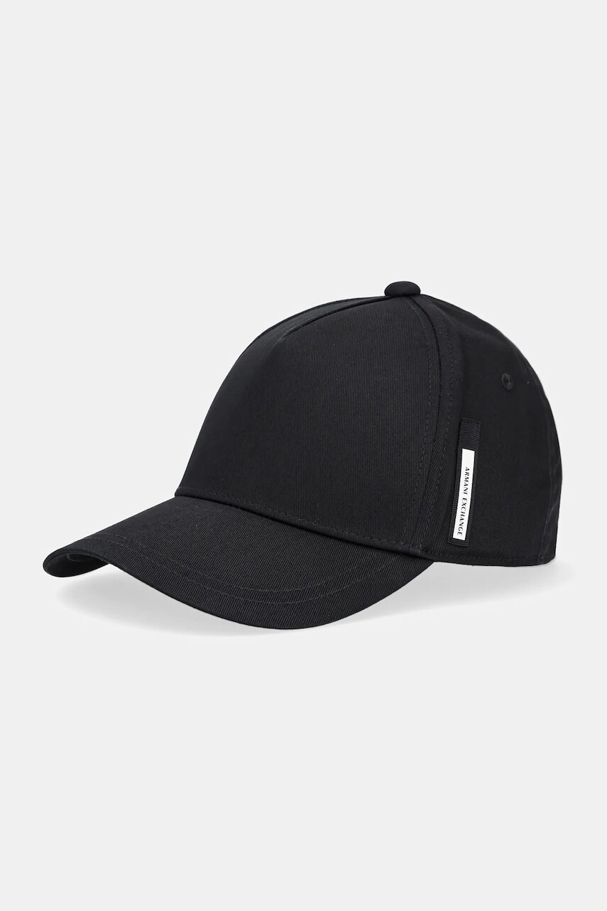 Bavlnená šiltovka Armani Exchange čierna farba, XM001693 AF15502
