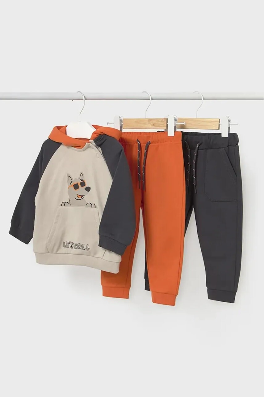 Tepláková súprava pre bábätká Mayoral oranžová farba, 2835