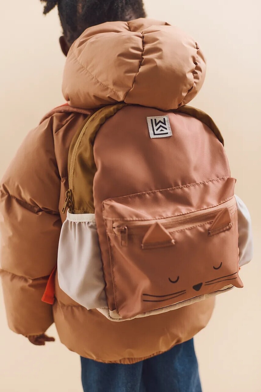 Detský ruksak Liewood Andreas Cat Backpack oranžová farba, malý, vzorovaný, LW20369