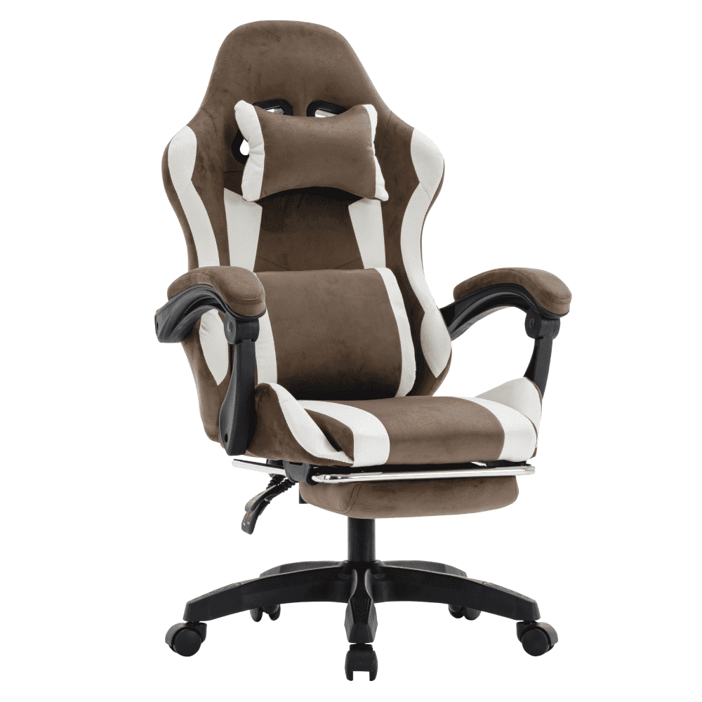 Kancelárske/herné kreslo, hnedá/biela, HOSPO