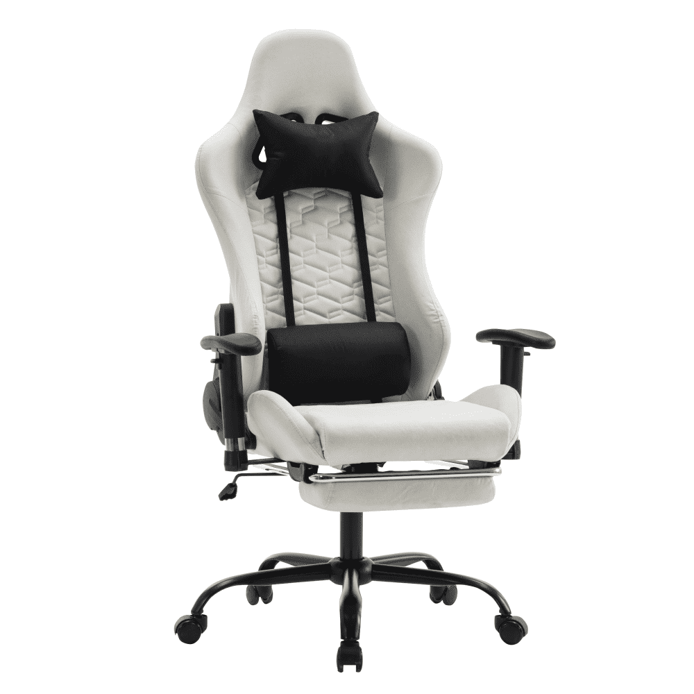 Kancelárske/herné kreslo, biela/čierna, PAPIBAS