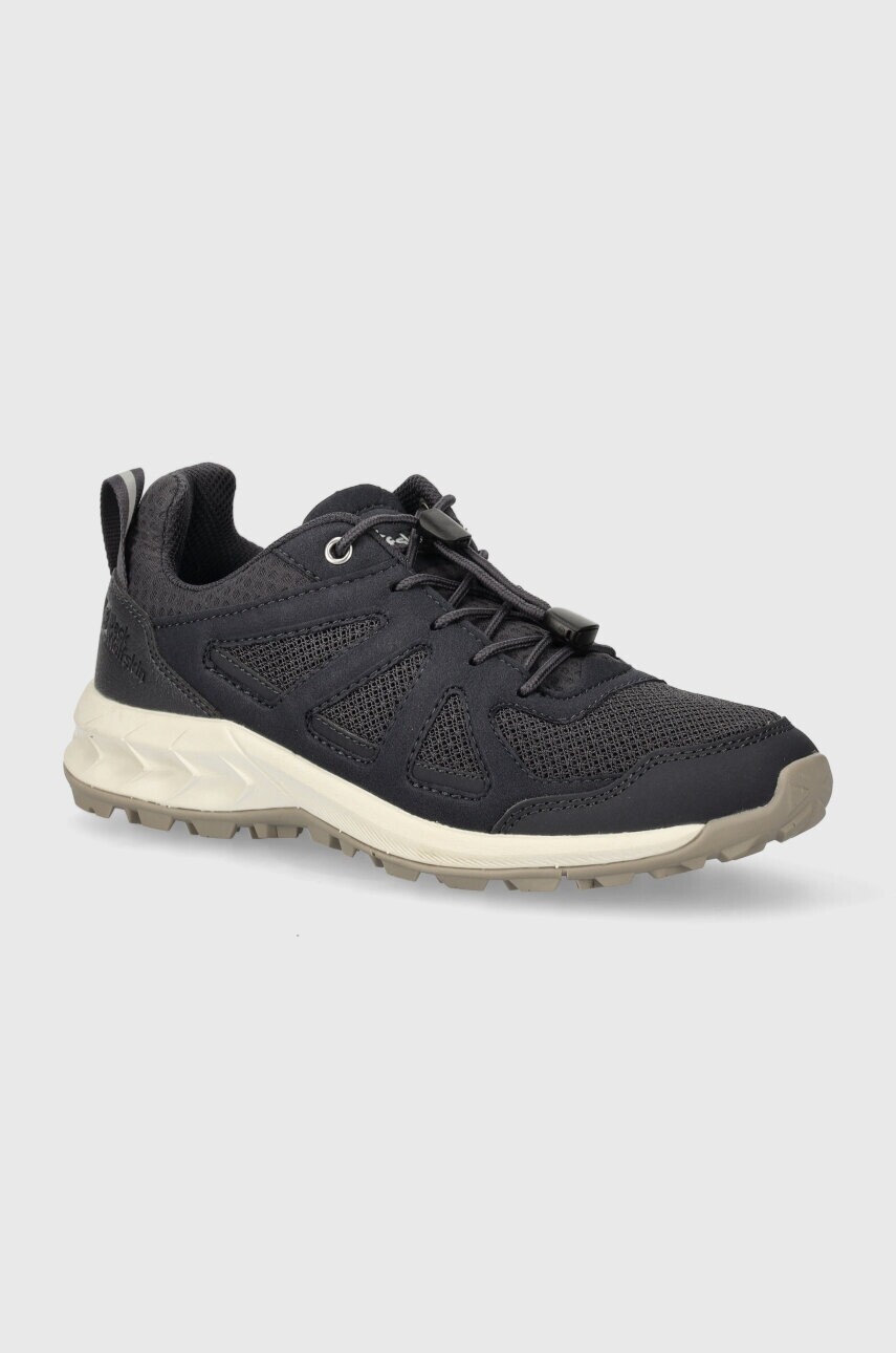 Topánky Jack Wolfskin Woodland 2 Vent Low dámske, čierna farba, 4051291