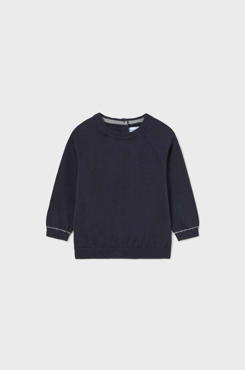 Detský bavlnený svetrík Mayoral čierna farba, tenký