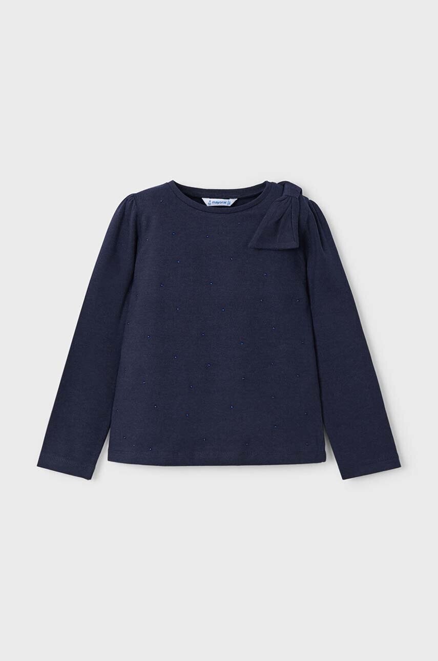 Detská blúzka Mayoral tmavomodrá farba, jednofarebná, 4064