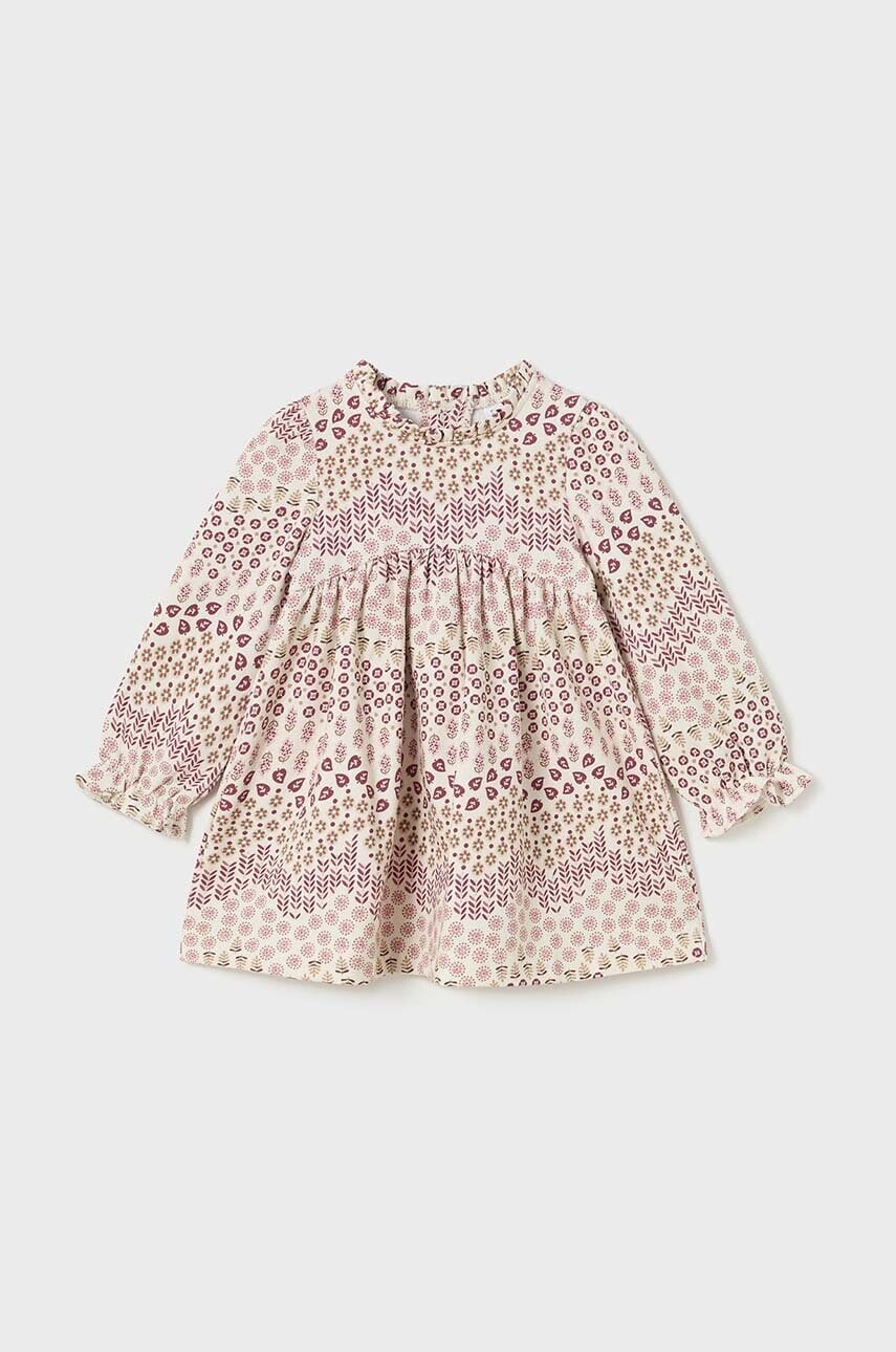 Dievčenské šaty Mayoral ružová farba, mini, áčkový strih, 2926