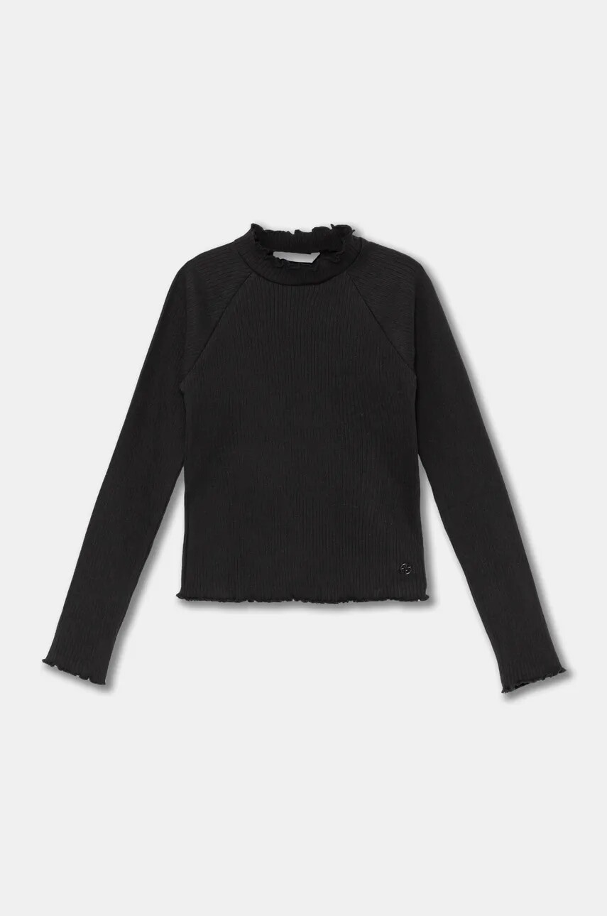 Detské tričko s dlhým rukávom Mayoral tmavomodrá farba, s polorolákom, 7002