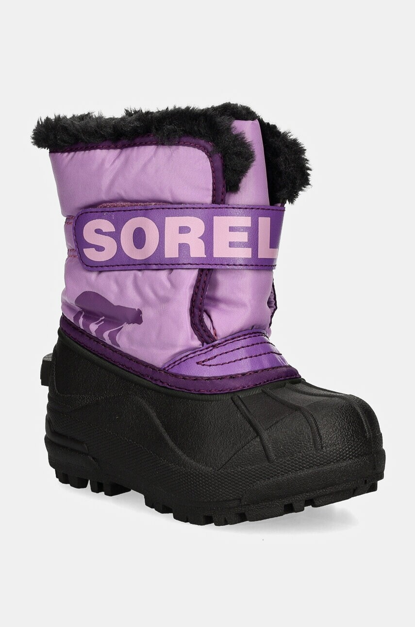 Detské snehule Sorel TODDLER SNOW COMMAND fialová farba, 2114101