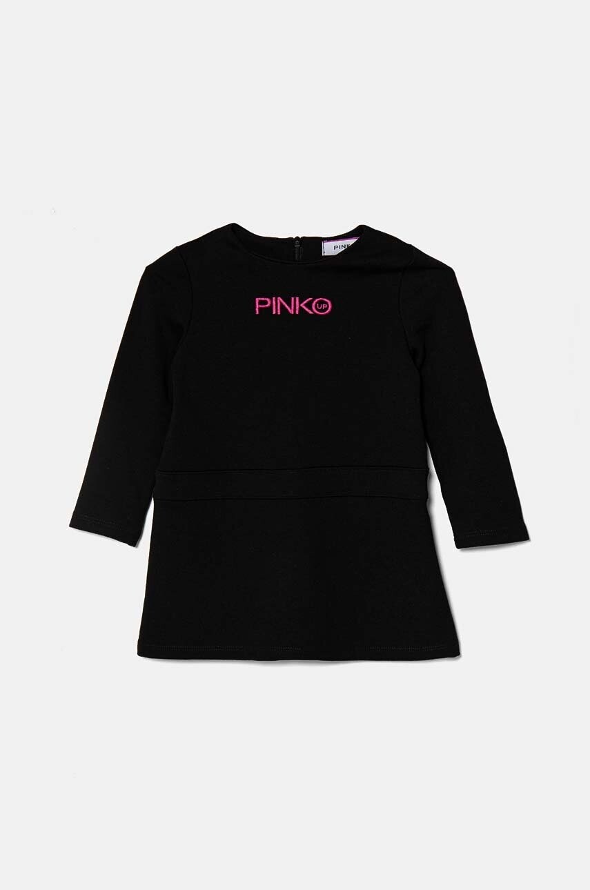 Dievčenské šaty Pinko Up čierna farba, mini, áčkový strih, F4PIBGDR198
