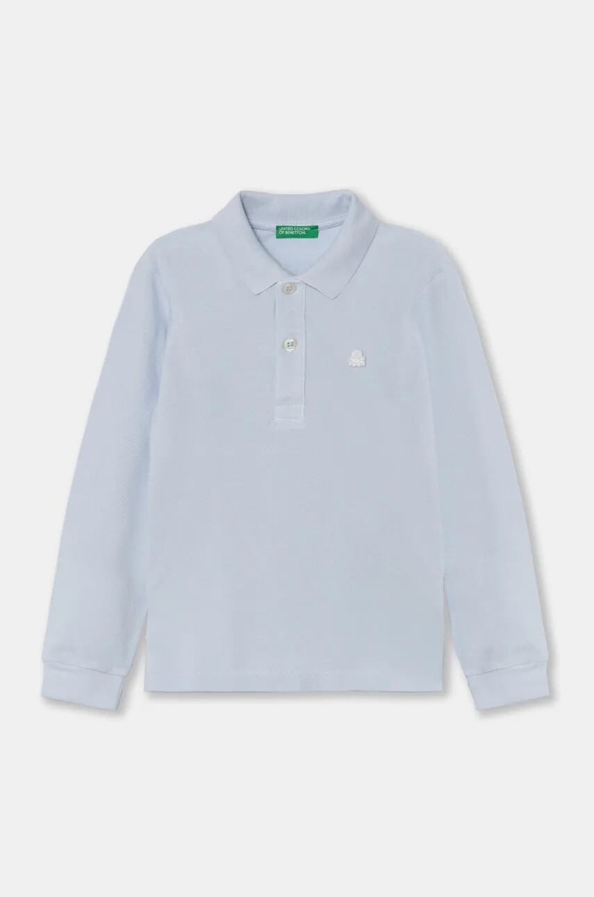 Detská bavlnená košeľa s dlhým rukávom United Colors of Benetton jednofarebná, 3089G3009