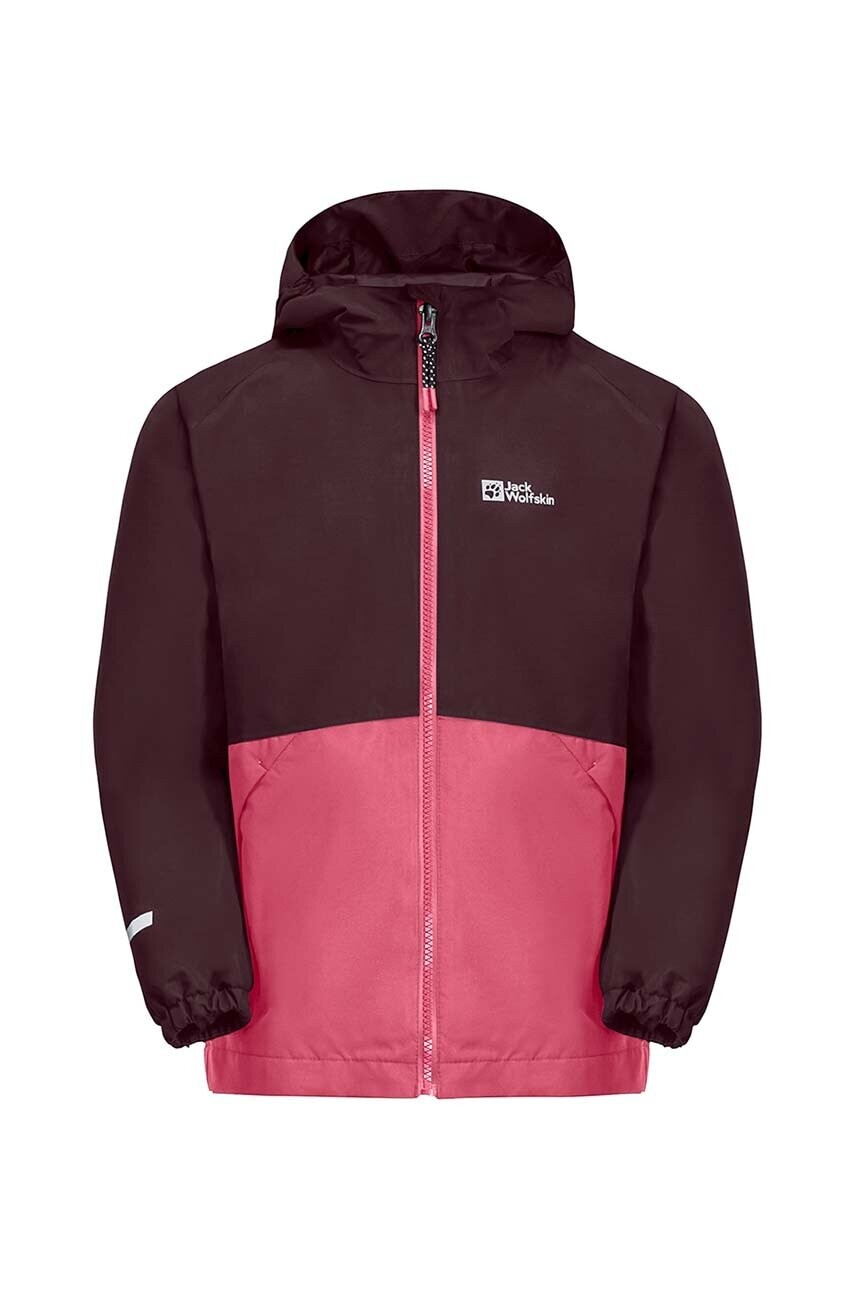 Detská bunda Jack Wolfskin ružová farba, 1610081