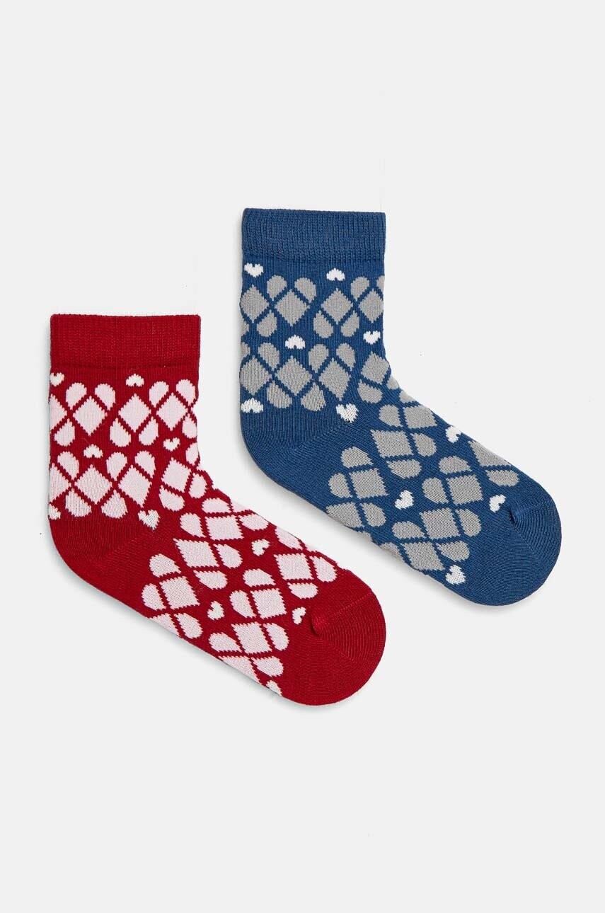 Detské ponožky United Colors of Benetton 2-pak bordová farba, 6AO30703M