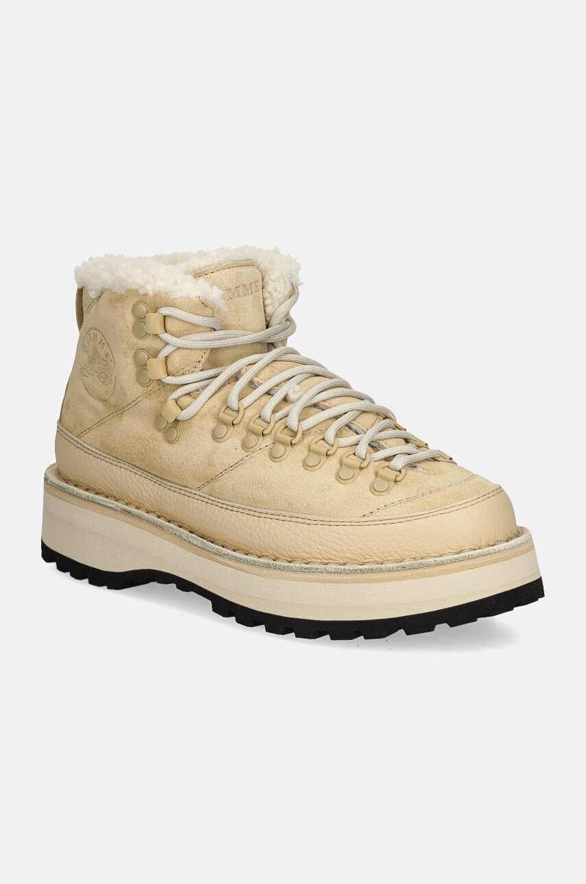 Semišové topánky Diemme Sesto Shearling dámske, béžová farba, na platforme, zateplené, DI23FWSEW-I01X061SND