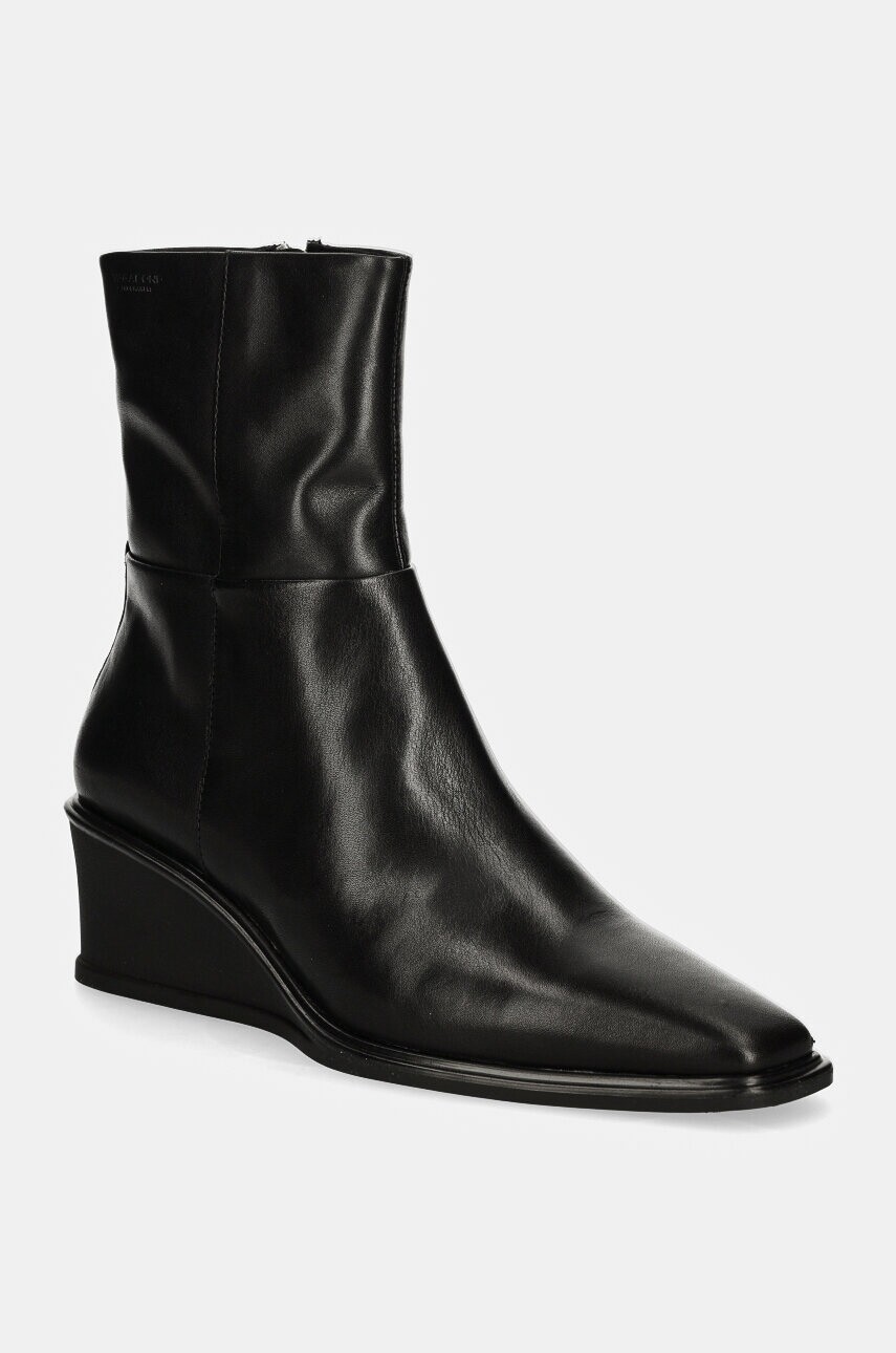Kožené členkové topánky Vagabond Shoemakers AINO dámske, čierna farba, na kline, 5829-001-20
