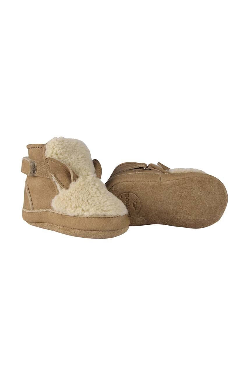 Topánky pre bábätká Donsje Richy Booties Alpaca béžová farba, 1033806