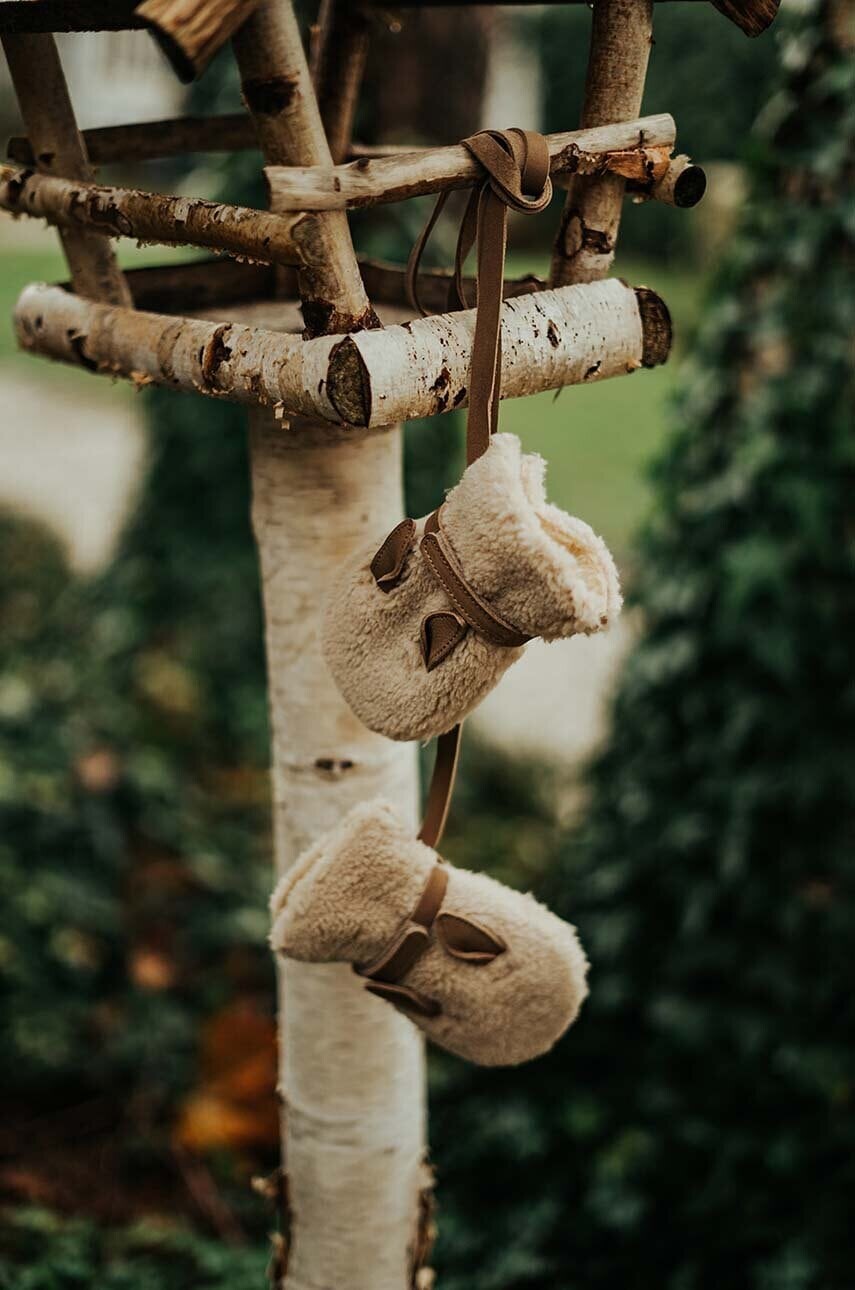 Detské rukavice Donsje Richy Mittens Alpaca béžová farba, 6023107