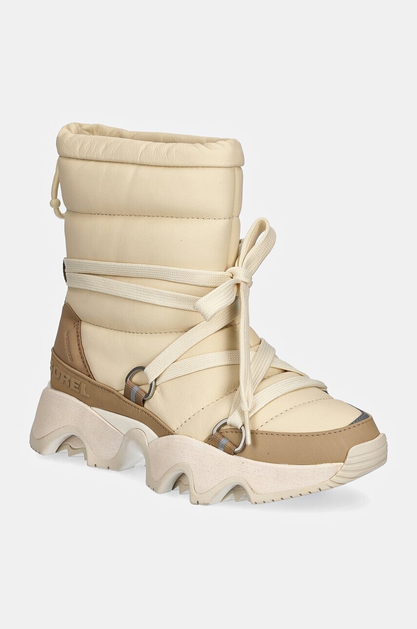 Kožené snehule Sorel KINETIC IMPACT NXT BOOT béžová farba, 2082531292