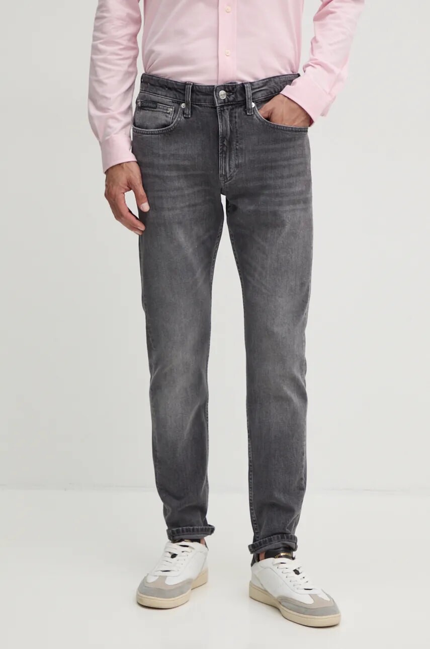 Rifle Calvin Klein Jeans pánske, šedá farba, J30J326008