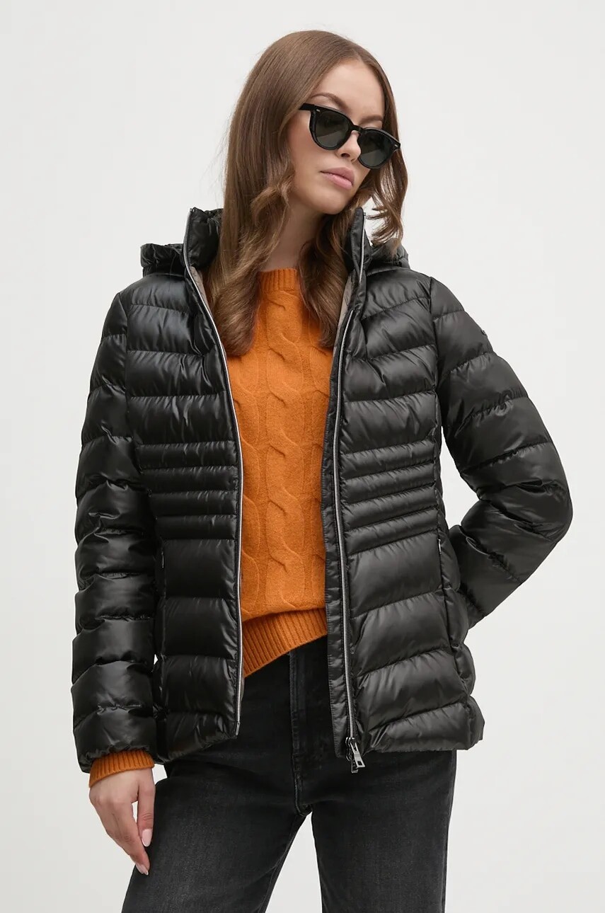 Bunda Geox dámska, čierna farba, zimná, W4628Z-T2843-F9000