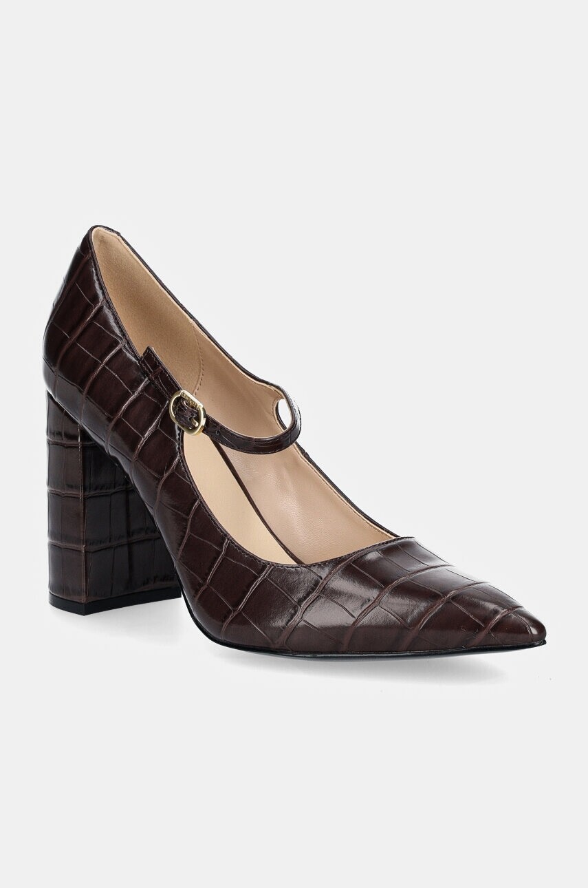 Lodičky Twinset hnedá farba, na podpätku, 242TGT044