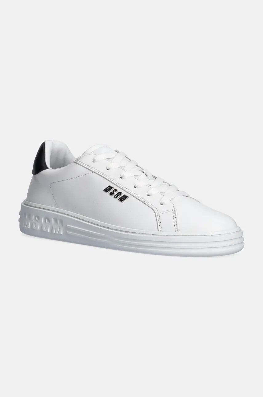 Kožené tenisky MSGM biela farba, 3740MS506 787
