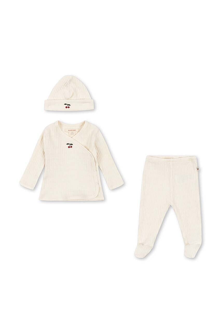 Sada pre bábätká Konges Sløjd NIA MATERNITY PACKAGE GOTS biela farba, KS101629