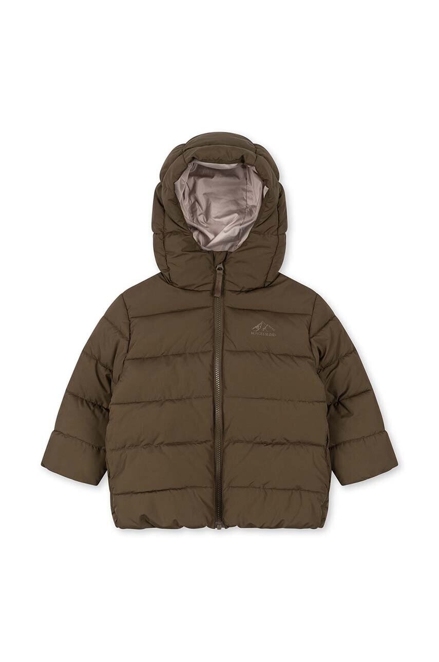 Detská bunda Konges Sløjd ALPI JACKET GRS hnedá farba, KS101210